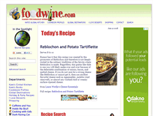 Tablet Screenshot of foodwine.com